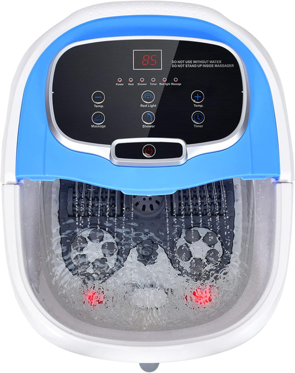 Portable All-In-One Heated Foot Spa Bath Motorized Massager