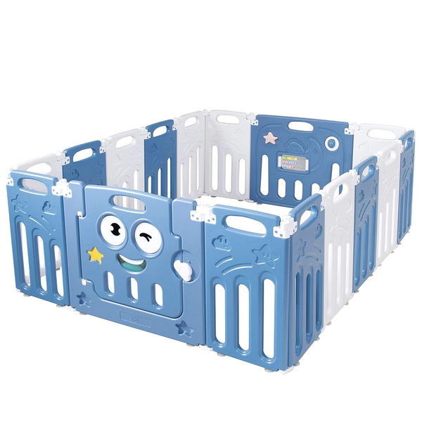 16-Panel Foldable Baby Playpen Kids Activity Centre