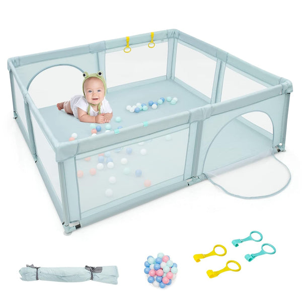 Large Infant Baby Playpen Safety Play Center Yard with 50 Ocean Balls