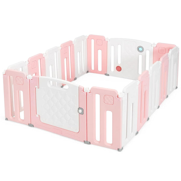 16 Panels Baby Safety Playpen with Drawing Board